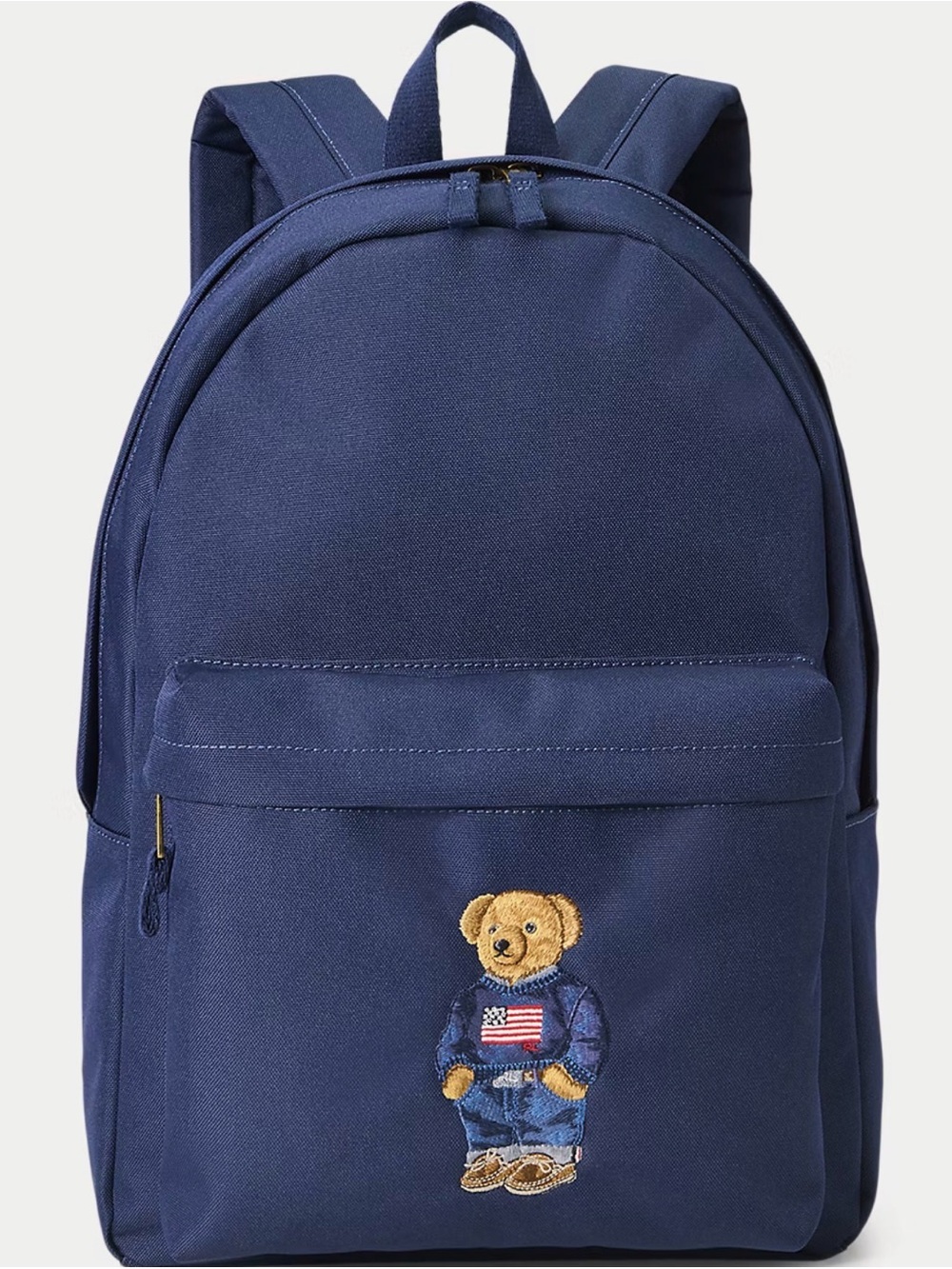 NEW Polo Ralph Lauren USA Flag Polo Bear Navy Blue School Work Office Backpack